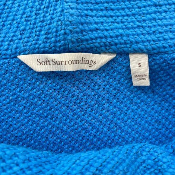 Soft Surroundings Vibrant Blue Tunic Size Small Cowl Neck - Picture 11 of 14